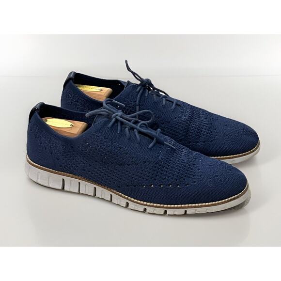 Cole Haan Zerogrand Stitchlite Wingtip Blue Oxford Shoes Mens 11.5 Dress Casual main image 6